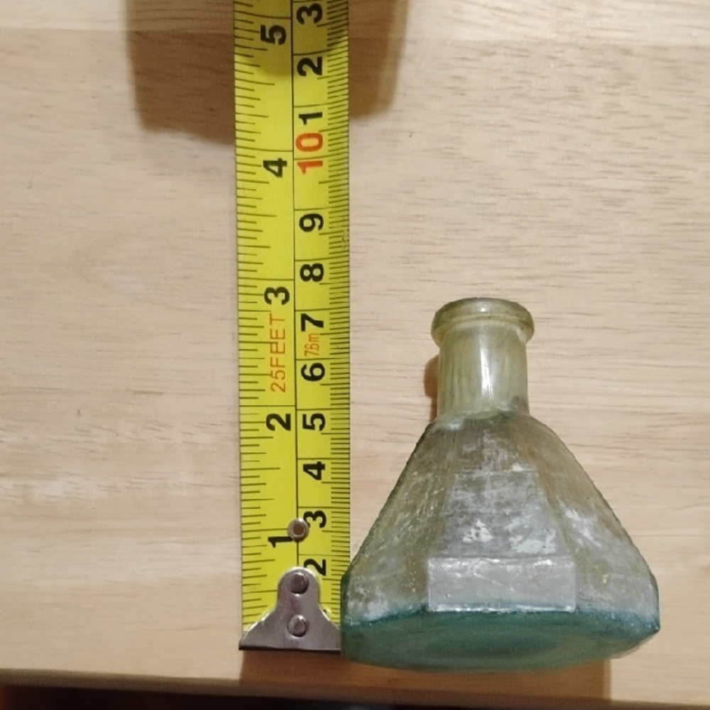 Vintage Glass Inkwell- Green